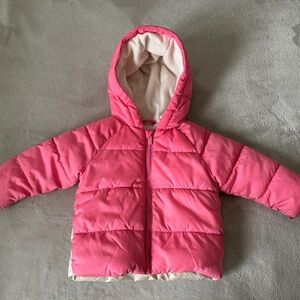 Old Navy Pink and Cream Hooded Jacket